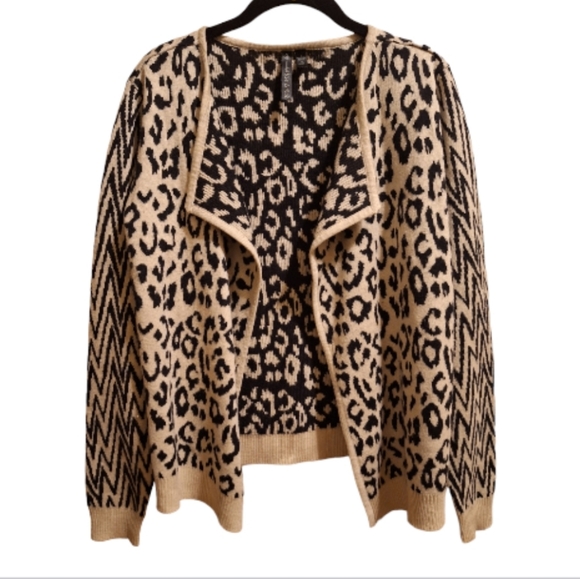 Allie & Rob Multi Print Cardigan Sweater Sz S - Picture 1 of 3